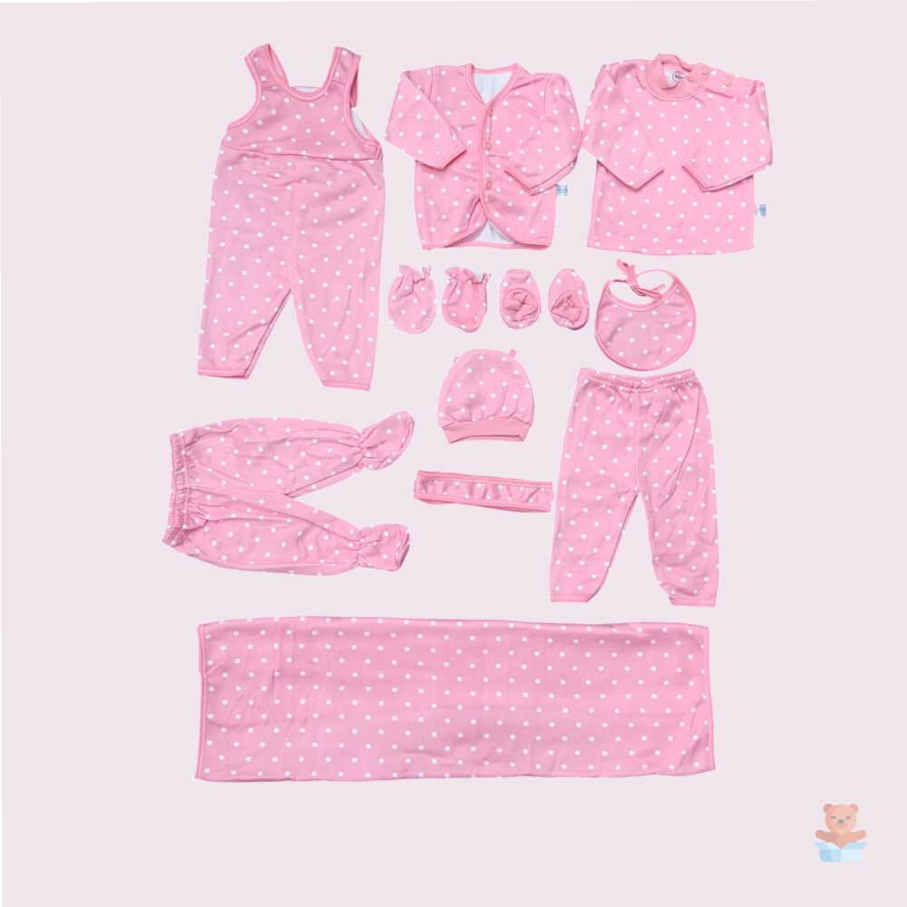 newborn baby winter clothes set 11pcs infant clothing essentials pink